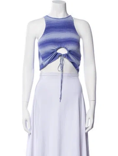 Pre-owned Paloma Wool Halterneck Sleeveless Crop Top In Multi