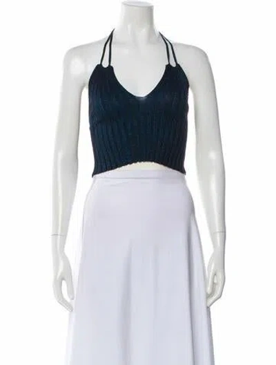 Pre-owned Paloma Wool Halterneck Sleeveless Crop Top W/ Tags In Neutral