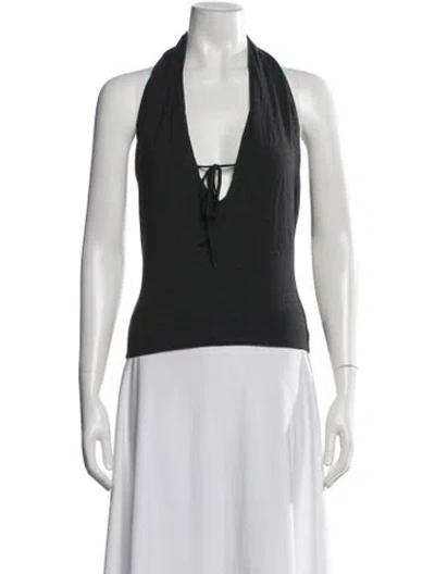 Pre-owned Paloma Wool Halterneck Sleeveless Top In Black