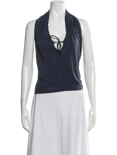 Pre-owned Paloma Wool Halterneck Sleeveless Top In Blue