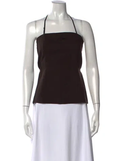Pre-owned Paloma Wool Halterneck Sleeveless Top In Brown