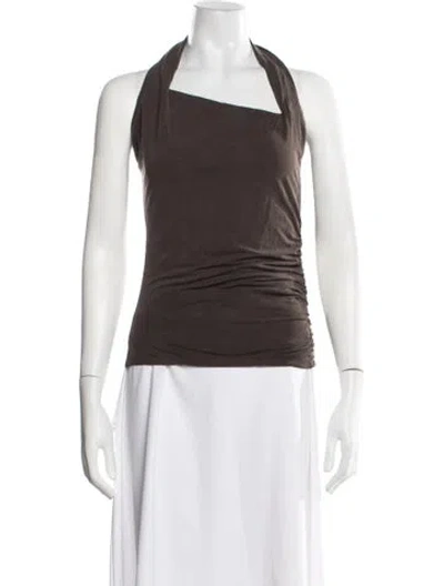Pre-owned Paloma Wool Halterneck Sleeveless Top In Brown