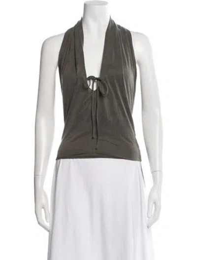Pre-owned Paloma Wool Halterneck Sleeveless Top In Gray