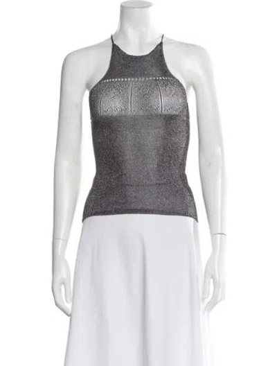 Pre-owned Paloma Wool Halterneck Sleeveless Top In Silver