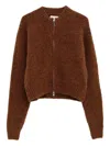 Paloma Wool Hasta Luego Zip-up Cardigan In Brown