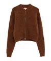 Paloma Wool Hasta Luego Zip-up Cardigan In Brown