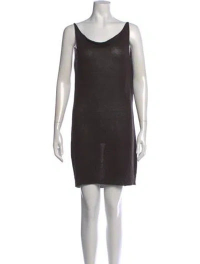Pre-owned Paloma Wool Hemp Mini Dress In Gray