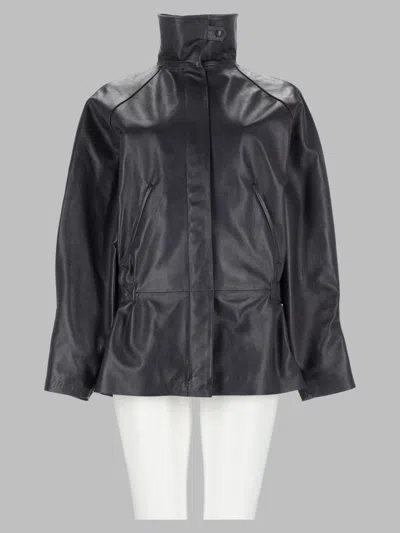 Paloma Wool High-neck Leather Jacket In Black