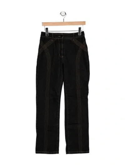 Pre-owned Paloma Wool High-rise Straight Leg Jeans In Black