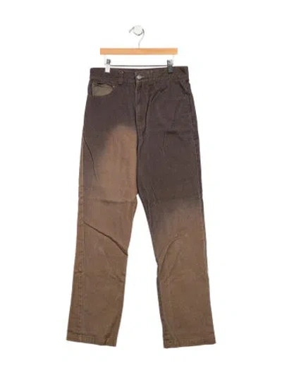Pre-owned Paloma Wool High-rise Straight Leg Jeans In Brown