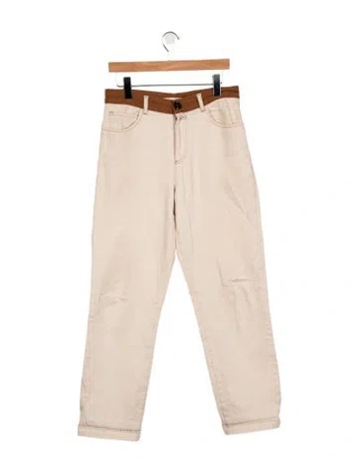 Pre-owned Paloma Wool High-rise Straight Leg Jeans In Neutrals