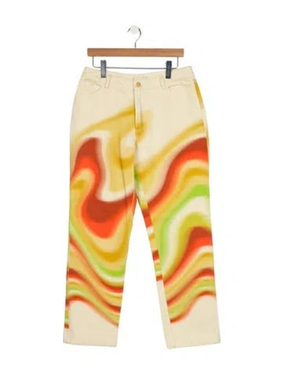 Pre-owned Paloma Wool High-rise Straight Leg Jeans In Yellow