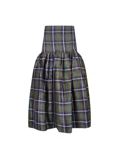 Paloma Wool High-waisted Plaid Skirt With Voluminous Silhouette In Multi