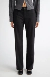Paloma Wool Hina Stripe Wool Blend Pants In Grey