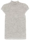 Paloma Wool Husk Mock Neck Cap Sleeve Alpaca Blend Sweater In Grey