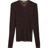 Paloma Wool Iglú Stripe Extrafine Merino Wool Blend Sweater In Brown