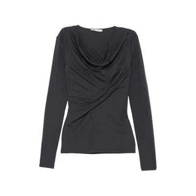 Paloma Wool Junco Ruched Cowl-neck Top In Gray