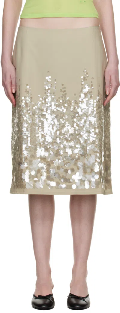Paloma Wool Ara Sequin-embellished Skirt In Gray