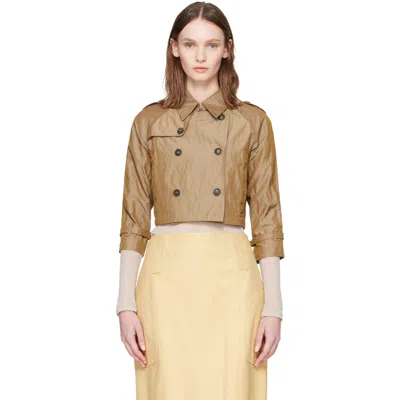 Paloma Wool Khaki Costelo Trench Coat In Brown