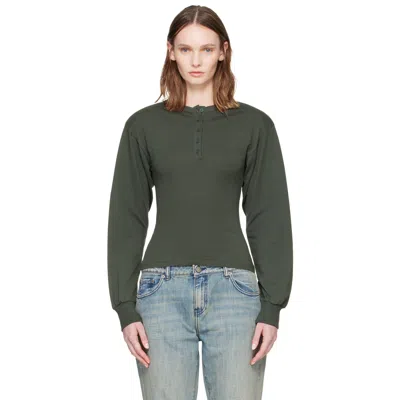Paloma Wool Khaki Ryno Henley In Green
