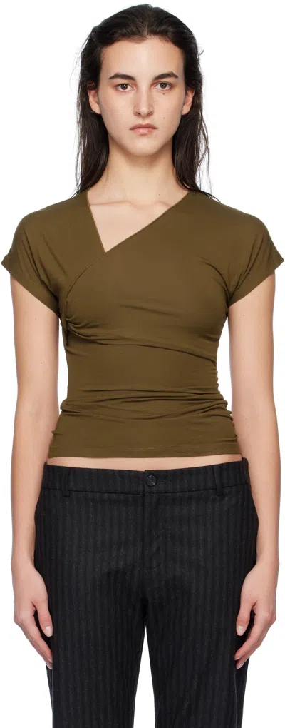 Paloma Wool Khaki Victoria T-shirt In 248 Khaki
