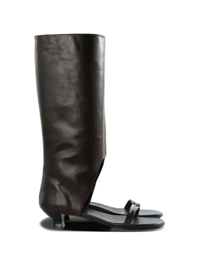 Paloma Wool Knee-high Gaiter Sandals In Black