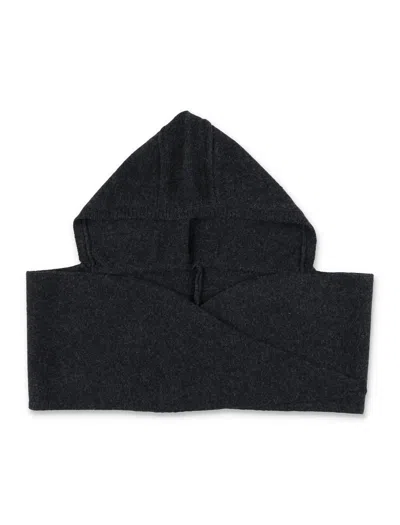 Paloma Wool Knit Hooded Scarf In Grigio