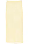 PALOMA WOOL KNITTED MIDI SKIRT WITH PERFOR