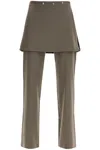 PALOMA WOOL LANDER PANTS WITH OVERLAPPING SKIRT OVERLAY