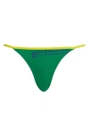 Paloma Wool Lanny Graphic Bikini Bottoms In Green