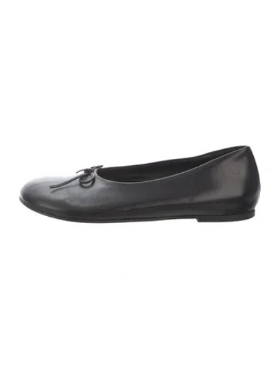 Pre-owned Paloma Wool Leather Ballet Flats In Black