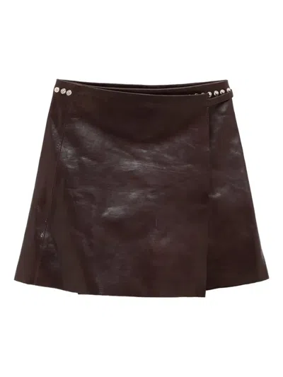 Paloma Wool Leather Mini Skirt
