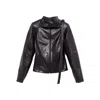 Paloma Wool Plomy Zip-up Leather Jacket In Black