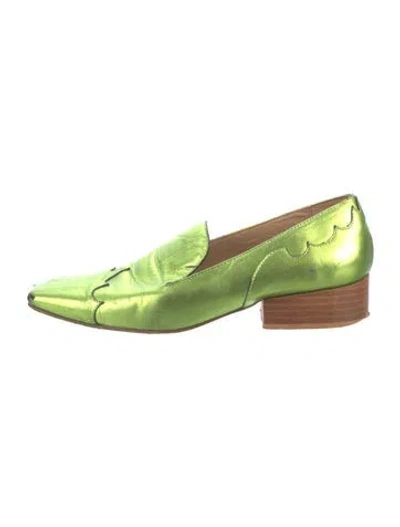 Pre-owned Paloma Wool Leather Pumps In Green
