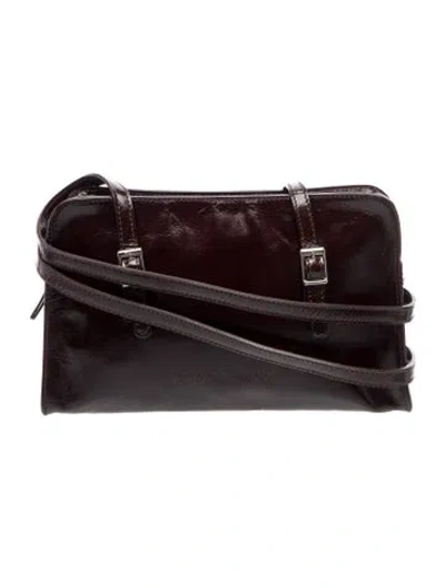 Pre-owned Paloma Wool Leather Soft Caye In Burgundy