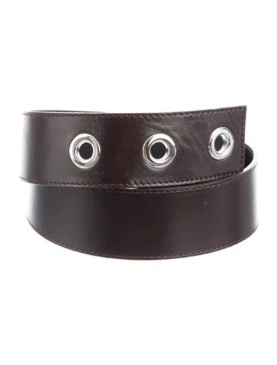 Pre-owned Paloma Wool Leather Waist Belt In Black