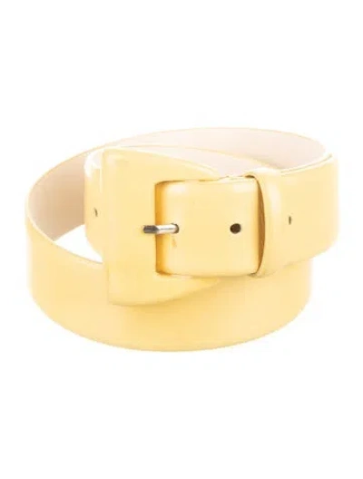 Pre-owned Paloma Wool Leather Waist Belt In Yellow
