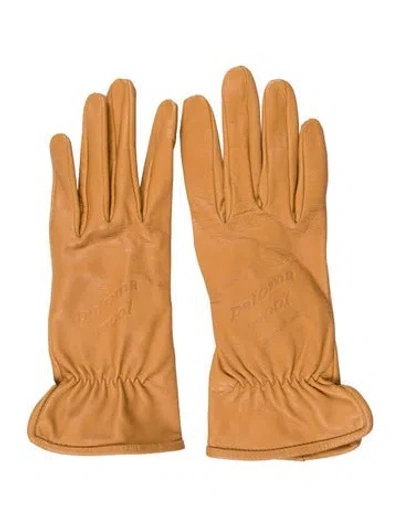 Pre-owned Paloma Wool Leather Winter Gloves In Neutral