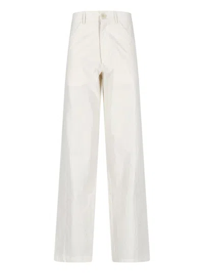 Paloma Wool Lightweight Natural-fiber Trousers For Women In White