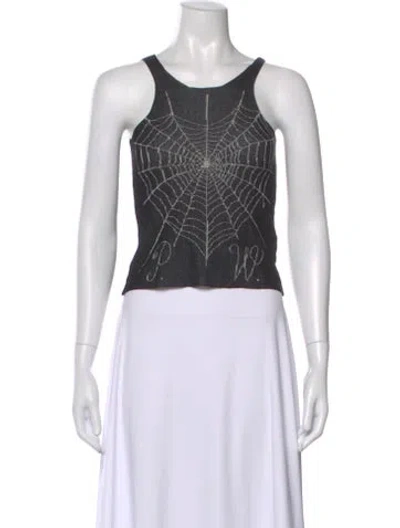 Pre-owned Paloma Wool Linen Graphic Print Top W/ Tags In Multi