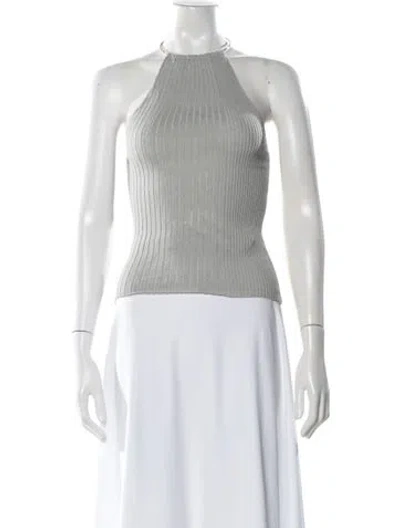 Pre-owned Paloma Wool Linen Halterneck Top In White