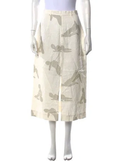 Pre-owned Paloma Wool Linen Midi Length Skirt In Neutrals