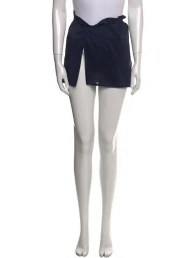 Pre-owned Paloma Wool Linen Mini Skirt In Black