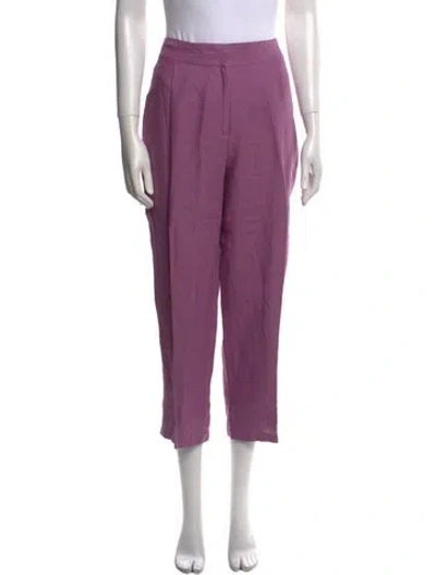 Pre-owned Paloma Wool Linen Straight Leg Pants In Purple