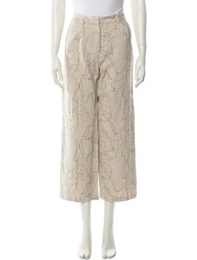 Pre-owned Paloma Wool Linen Wide Leg Pants In Neutral