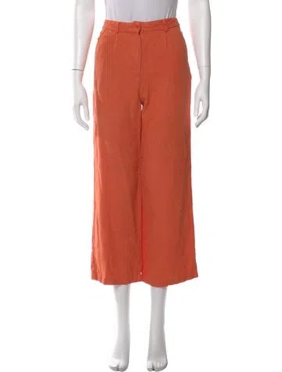 Pre-owned Paloma Wool Linen Wide Leg Pants In Orange