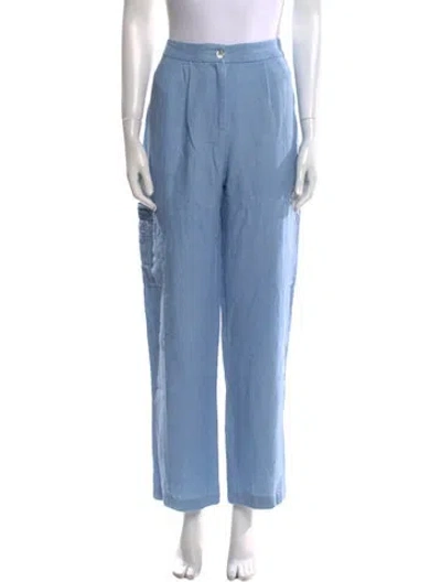 Pre-owned Paloma Wool Linen Wide Leg Pants W/ Tags In Blue