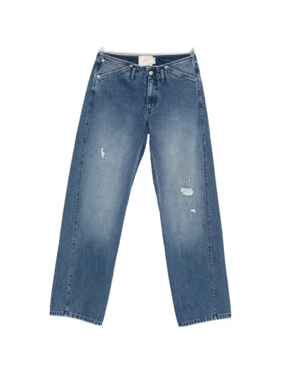 Paloma Wool Lonati Distressed-detail Wide-leg Jeans In Blue