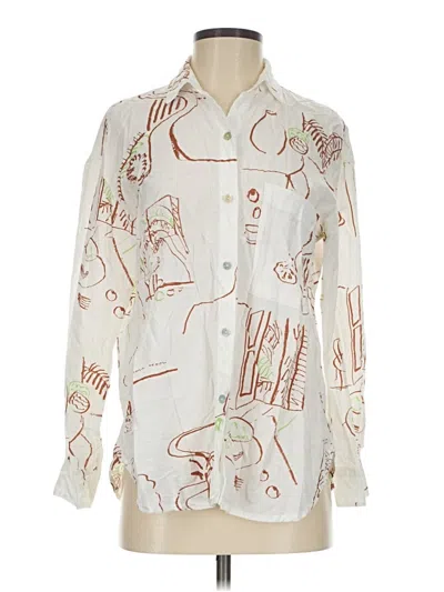 Pre-owned Paloma Wool Long Sleeve Blouse In Ivory