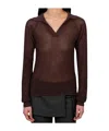 Paloma Wool Dandy Open Stitch Long Sleeve Polo